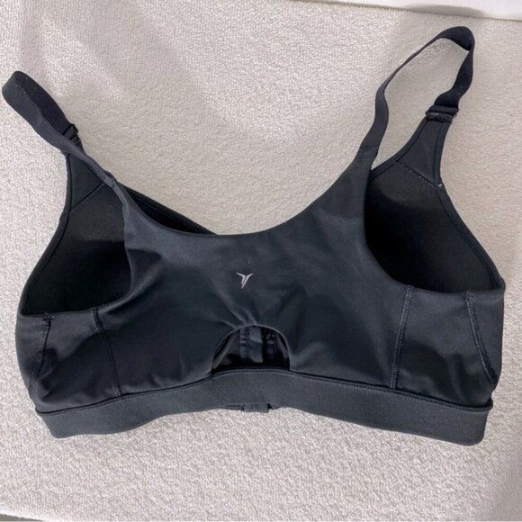 5/$25 Old Navy Active Black Front Zip Closure Sports Bra 34C - Picture 3 of 15